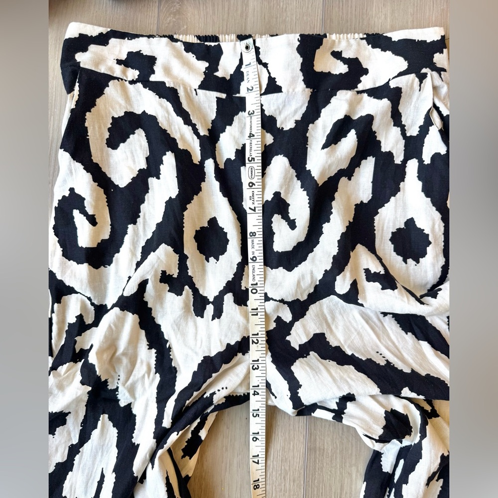 Rachel Zoe Printed Linen/Rayon 2 Piece set. Wide leg pant Sz L EUC Resort Wear - Picture 14 of 16